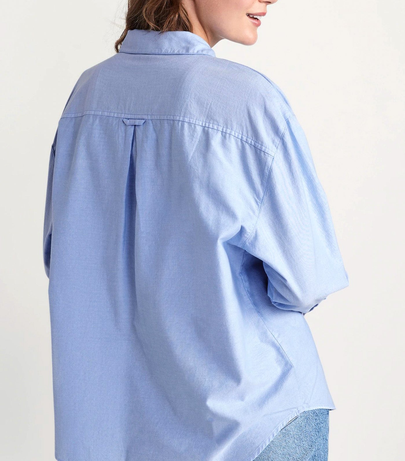 Oversized Boyfriend Shirt for Women Oxford Blue