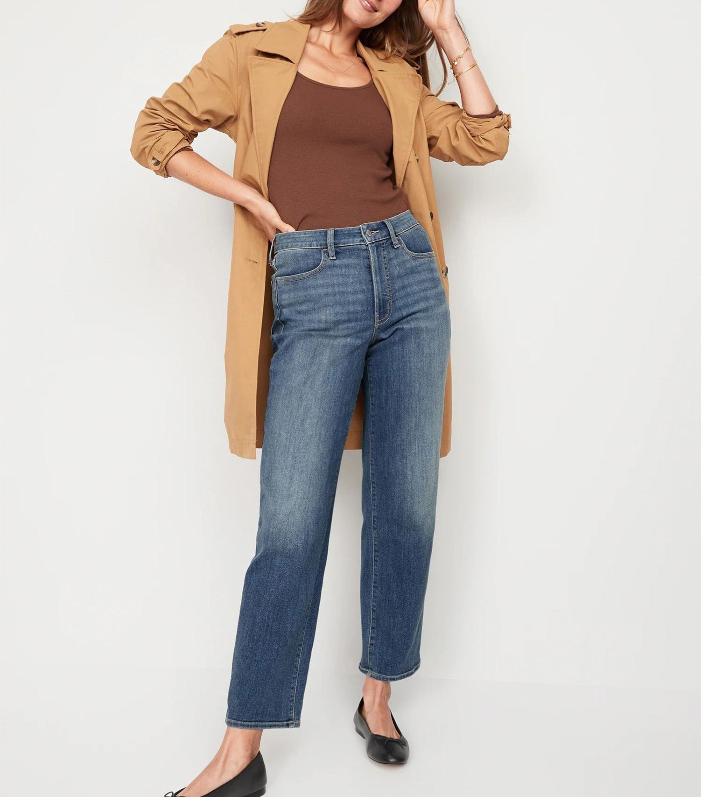 High-Waisted Wow Loose Jeans for Women Campeche