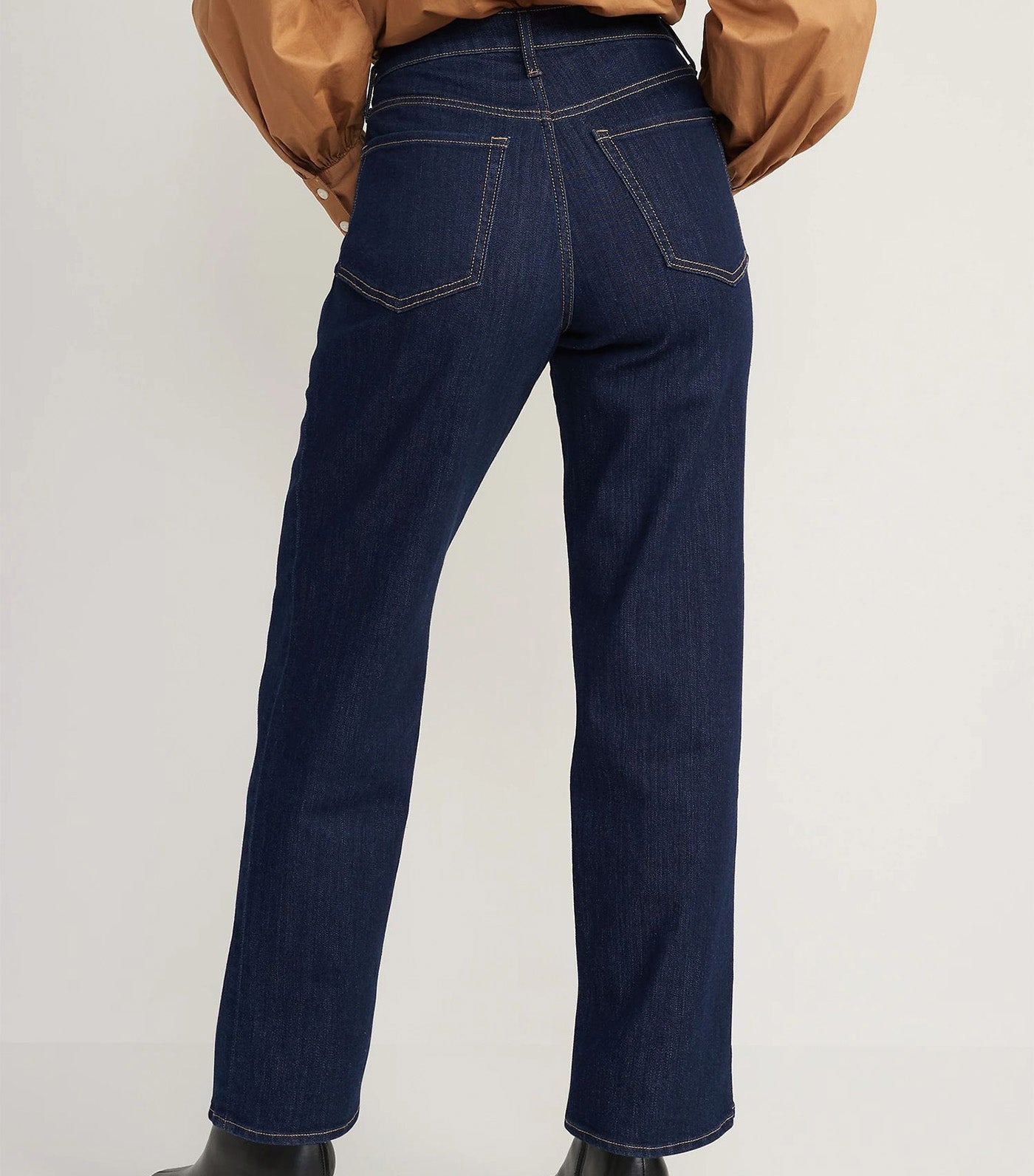 Wow High-Waisted Loose Jeans for Women Dark Rinse