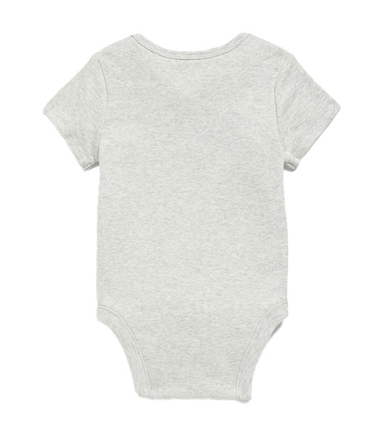 Unisex Short-Sleeve Graphic Bodysuit for Baby Light Heather Gray