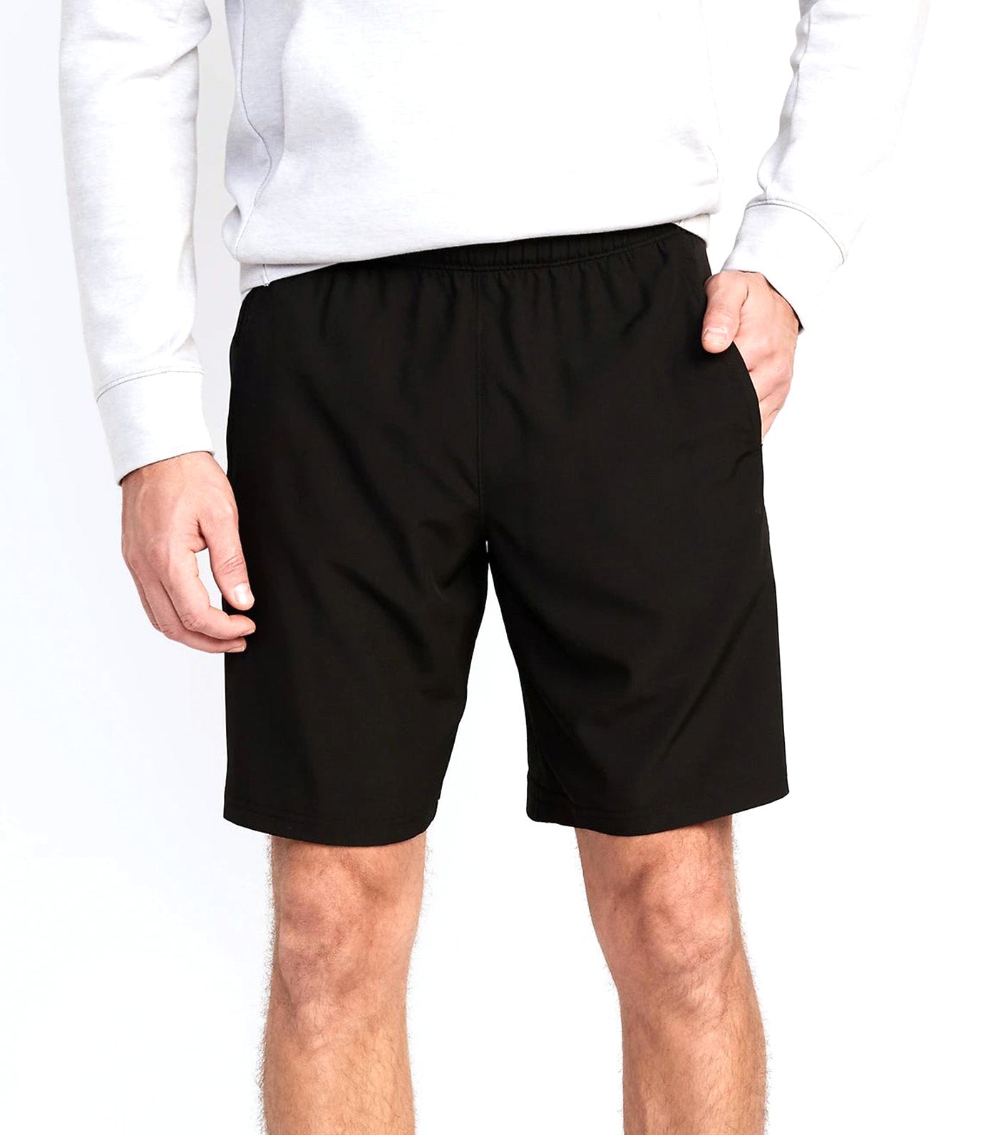 Essential Woven Workout Shorts for Men 9-inch Inseam Black Jack