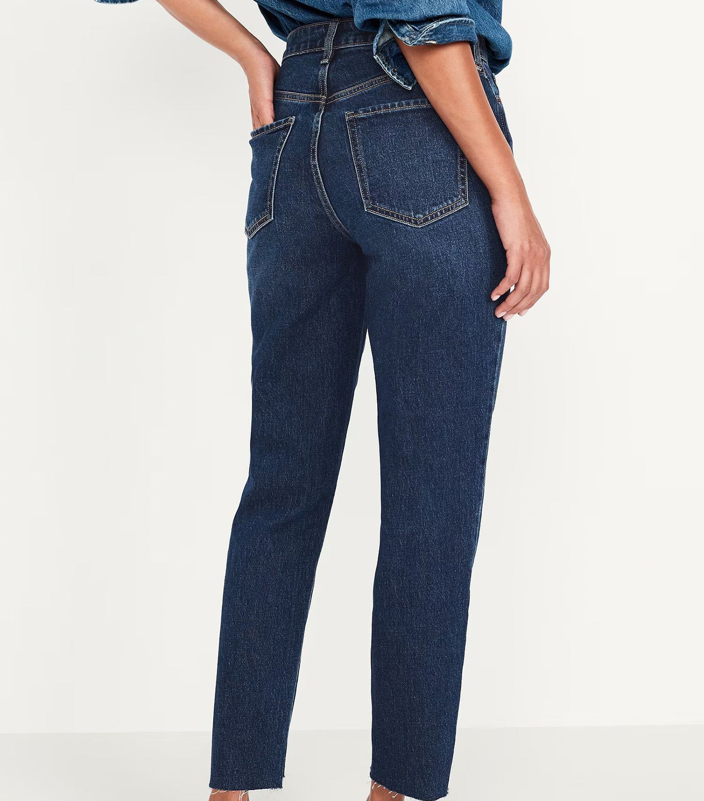 High-Waisted Button-Fly OG Straight Ankle Jeans for Women Twila