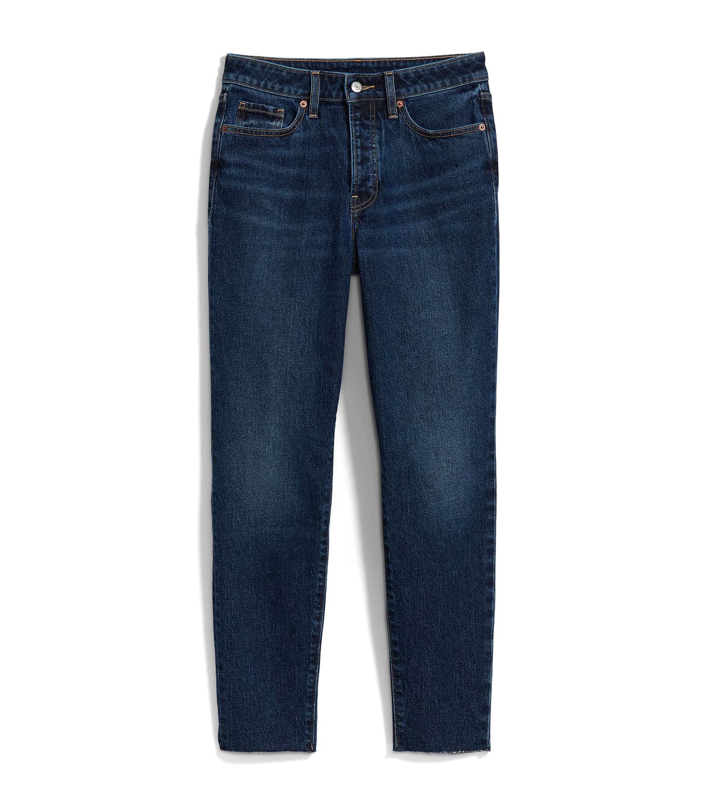 High-Waisted Button-Fly OG Straight Ankle Jeans for Women Twila
