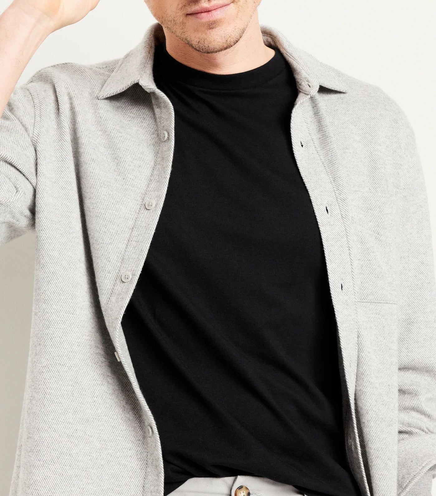 Crew-Neck T-Shirt for Men Black Jack