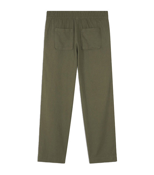 High-Waisted Linen-Blend Straight Pants for Women Alpine Tundra