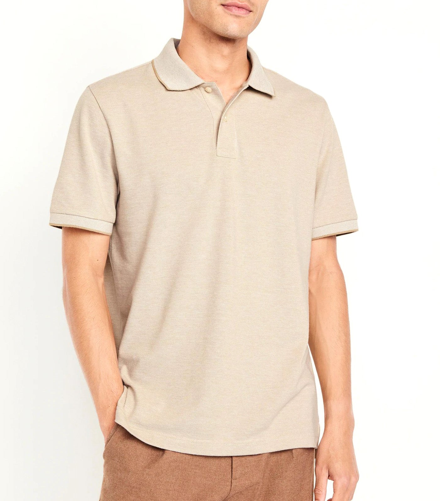 Classic Fit Pique Polo For Men Shore Enough