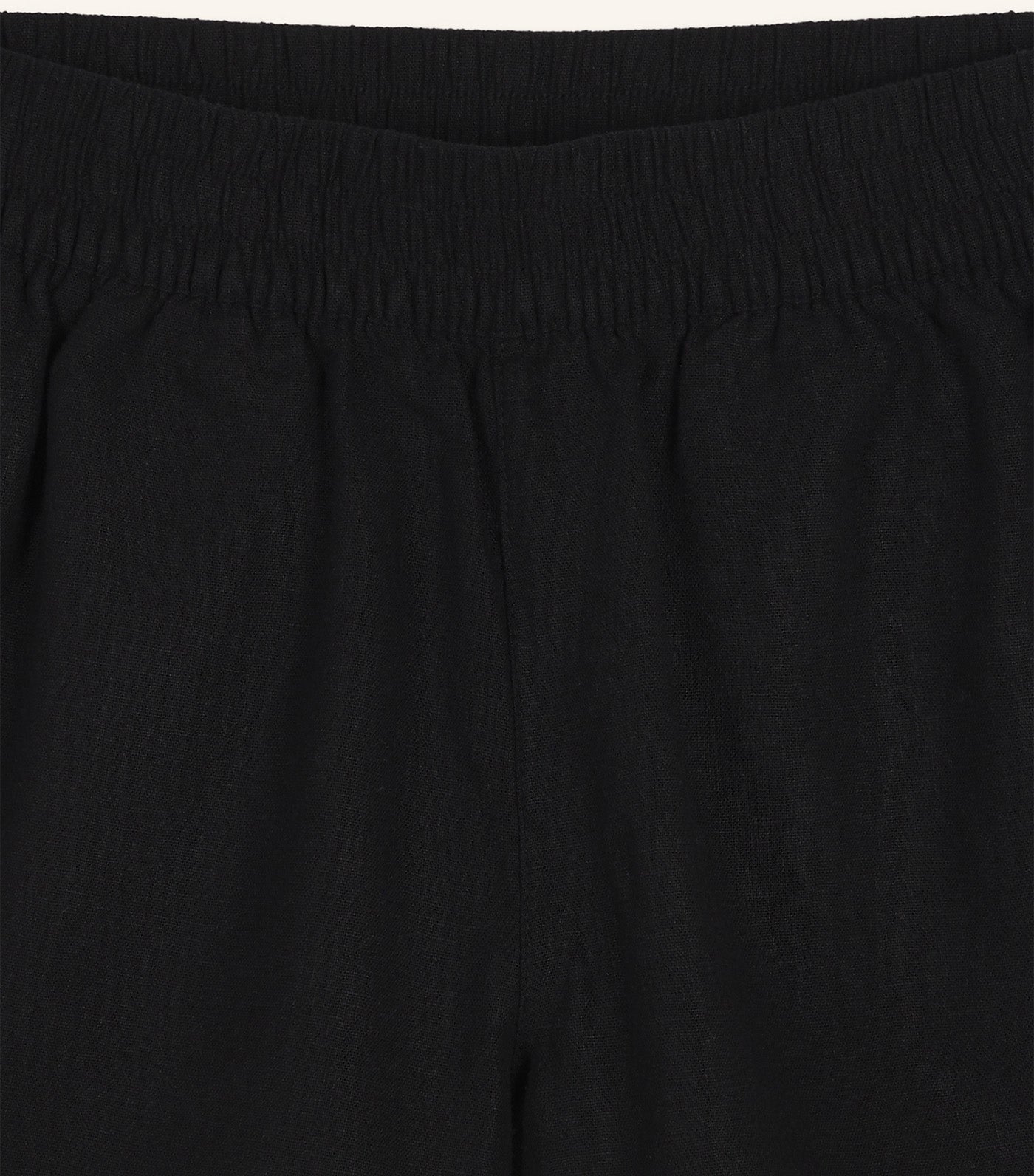 Women's High-Waisted Linen-Blend Pull-On Shorts -- 3.5-inch inseam Black Jack