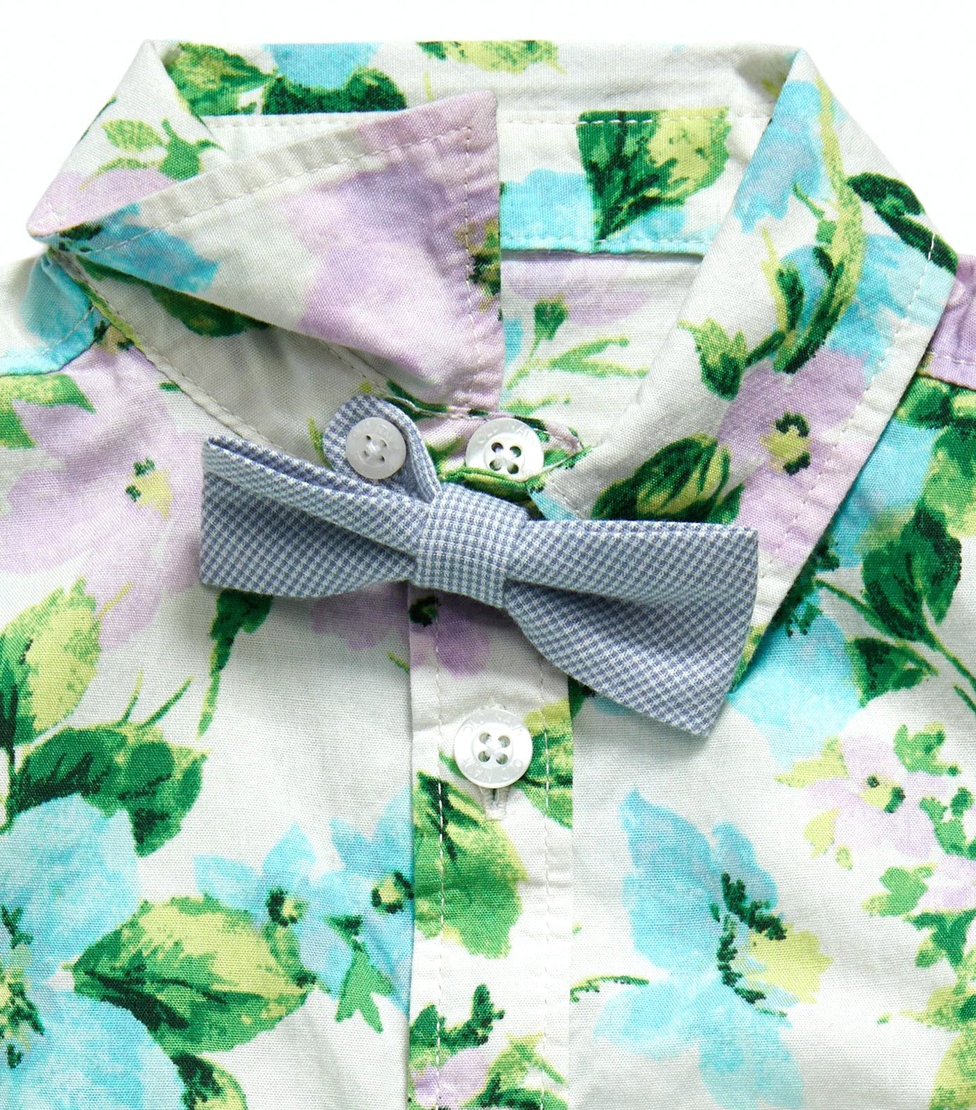Printed Poplin Shirt & Bow-Tie Set for Baby