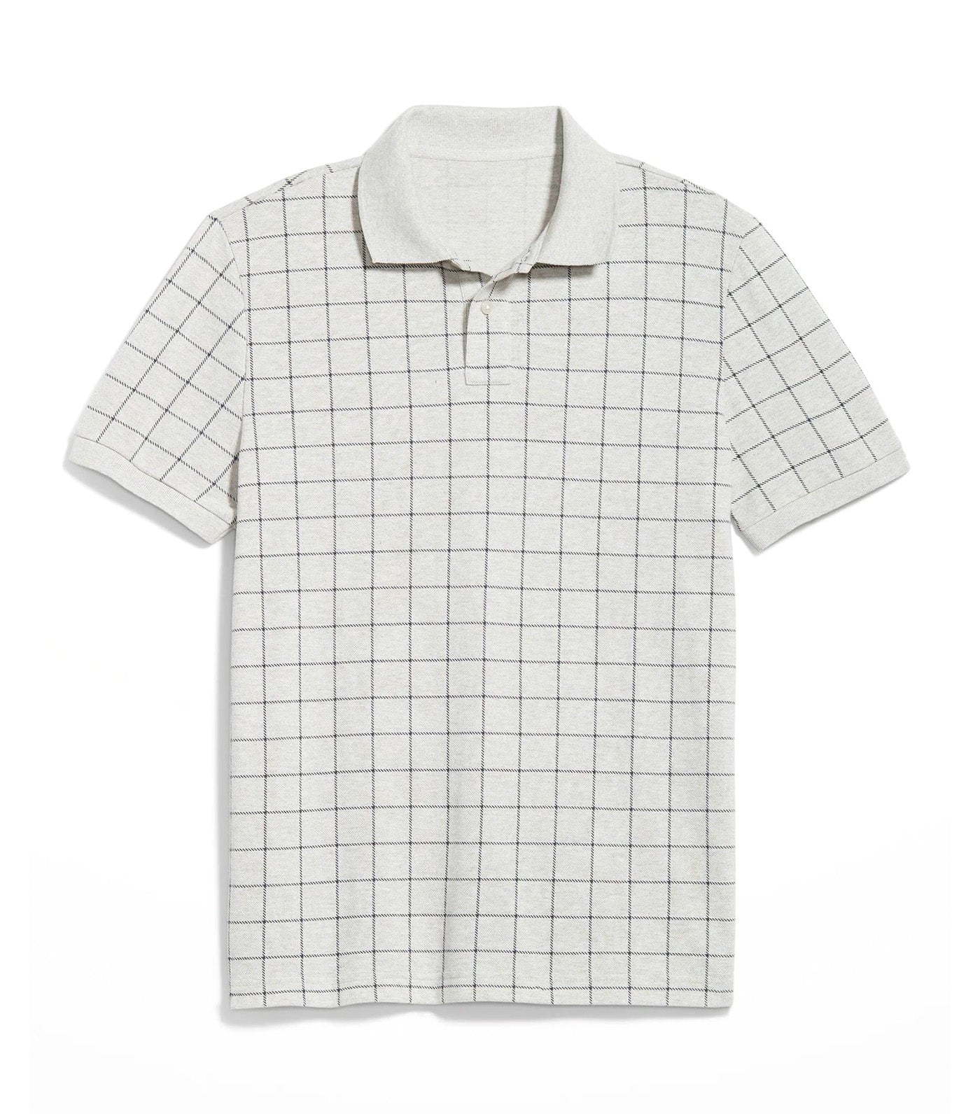 Classic Fit Pique Polo for Men Black Print