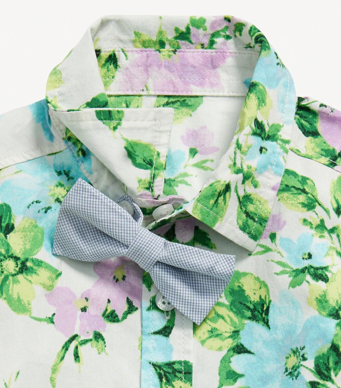 Printed Poplin Shirt & Bow-Tie Set for Toddler Boys - Multi-Floral