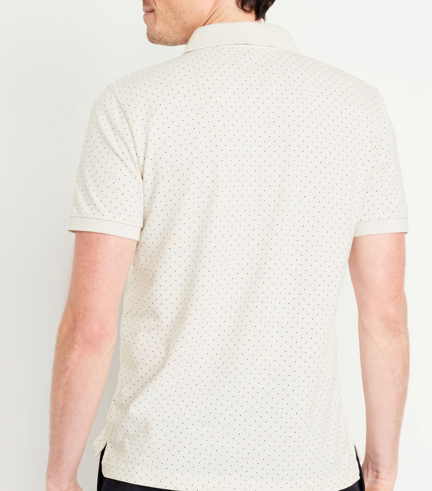 Classic Fit Pique Polo For Men Dots