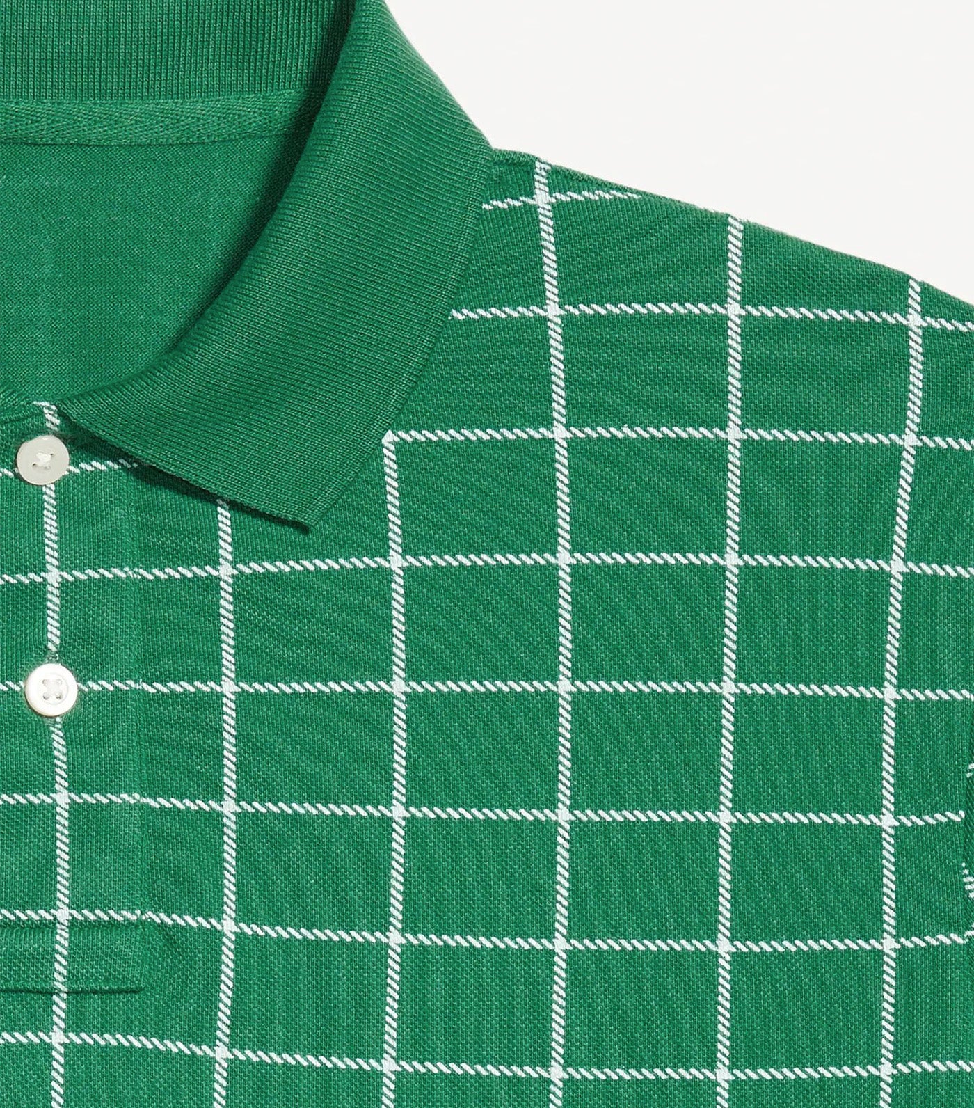 Classic Fit Pique Polo for Men Green Print