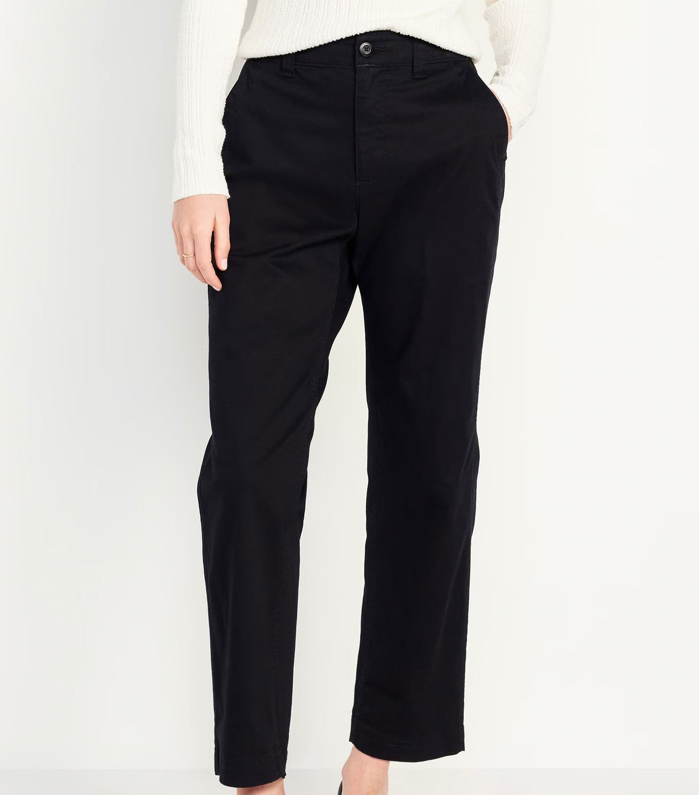 High-Waisted OGC Chino Pants for Women Black Jack