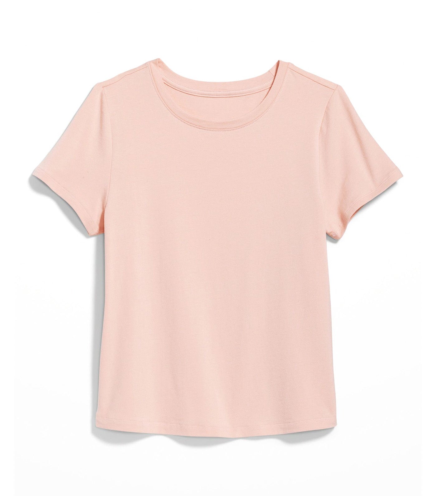 Cropped Slim-Fit T-Shirt For Women Light Pink