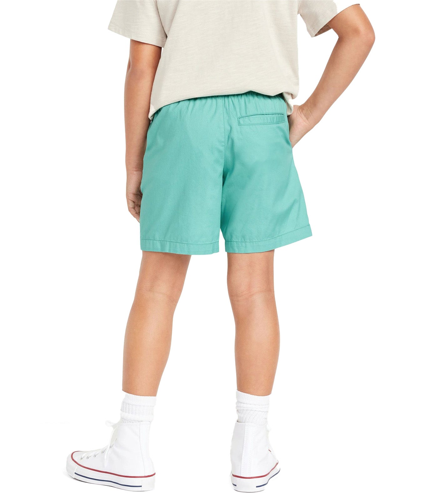 Twill Pull-On Shorts for Boys (Above Knee) - Rainwater