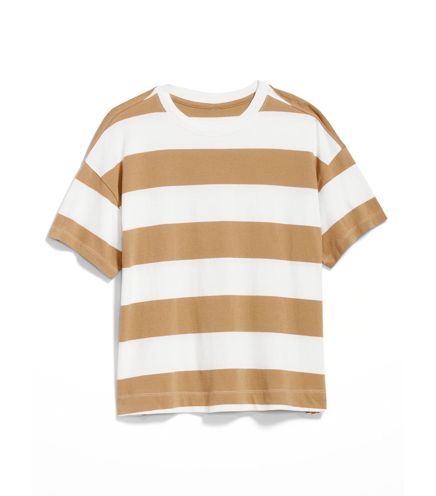 Vintage T-Shirt For Women Bold Brown Stripe