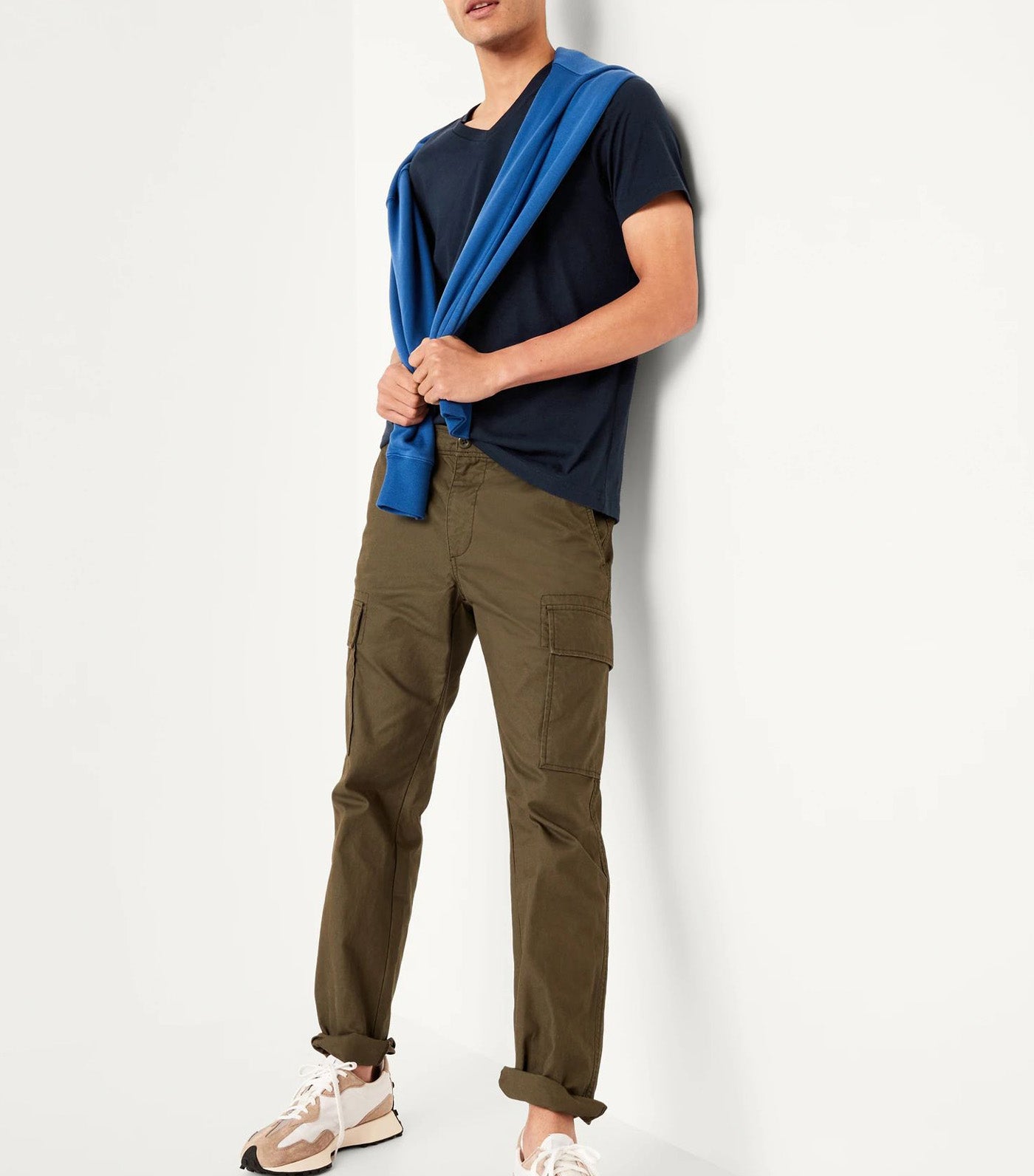 V-Neck T-Shirt For Men In The Navy