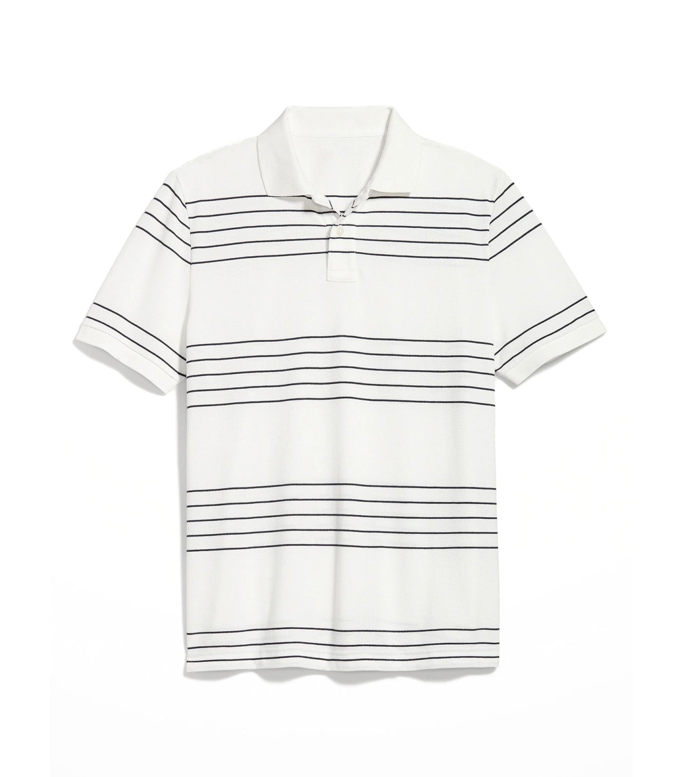 Classic Fit Pique Polo For Men White/Navy
