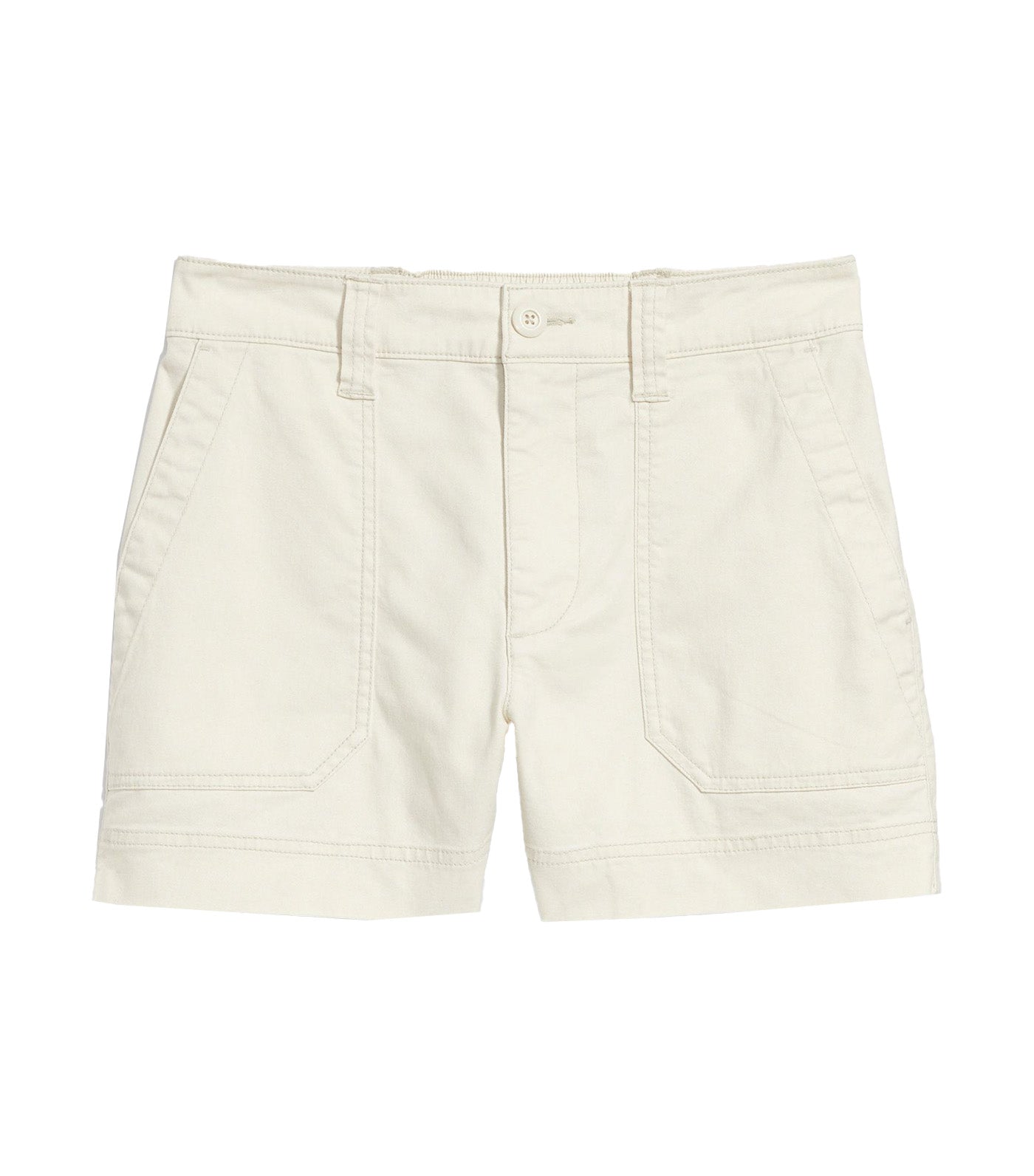 High-Waisted OGC Utility Chino Shorts for Women 3.5-Inch Inseam Silver Grey