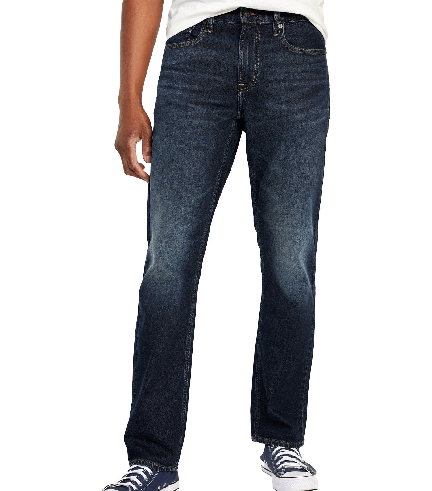 Straight Built-In Flex Jeans for Men Dark Wash