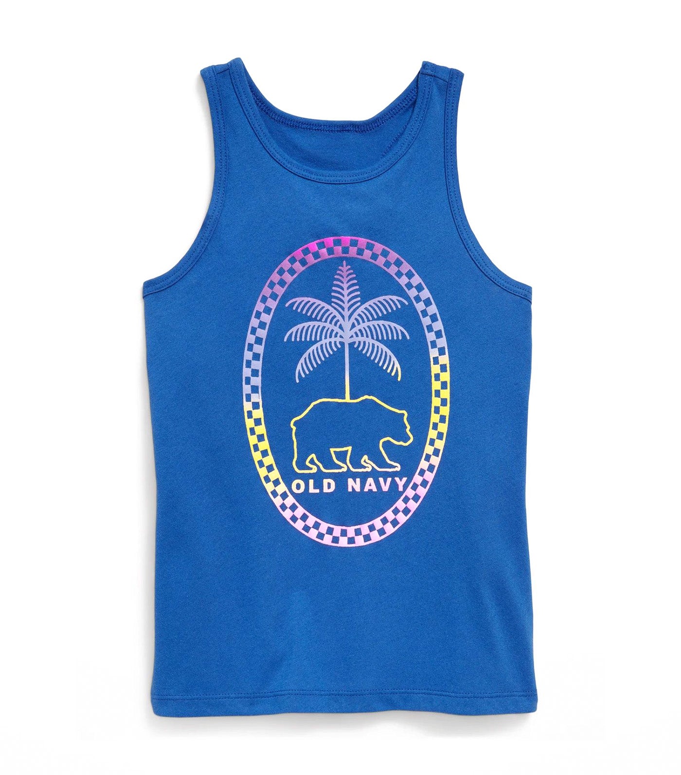 Fitted Logo-Graphic Tank Top for Girls Sapphire Sky