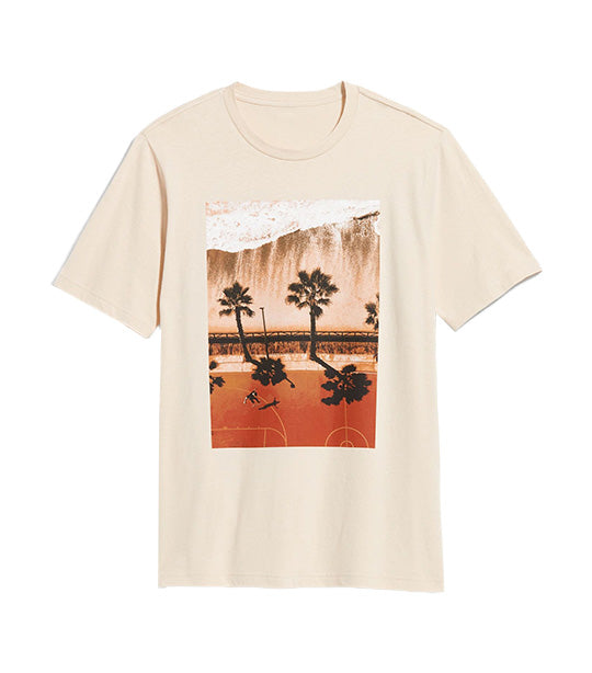 Soft-Washed Graphic T-Shirt for Men A Stones Throw