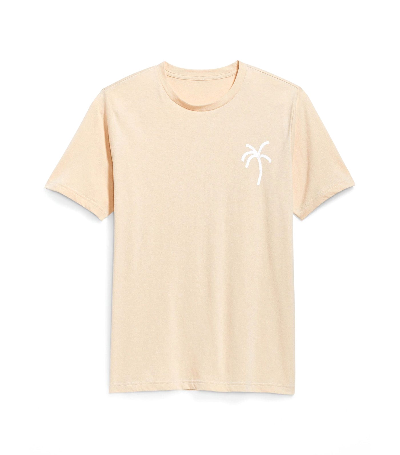 Soft-Washed Graphic T-Shirt for Men Beach Beige