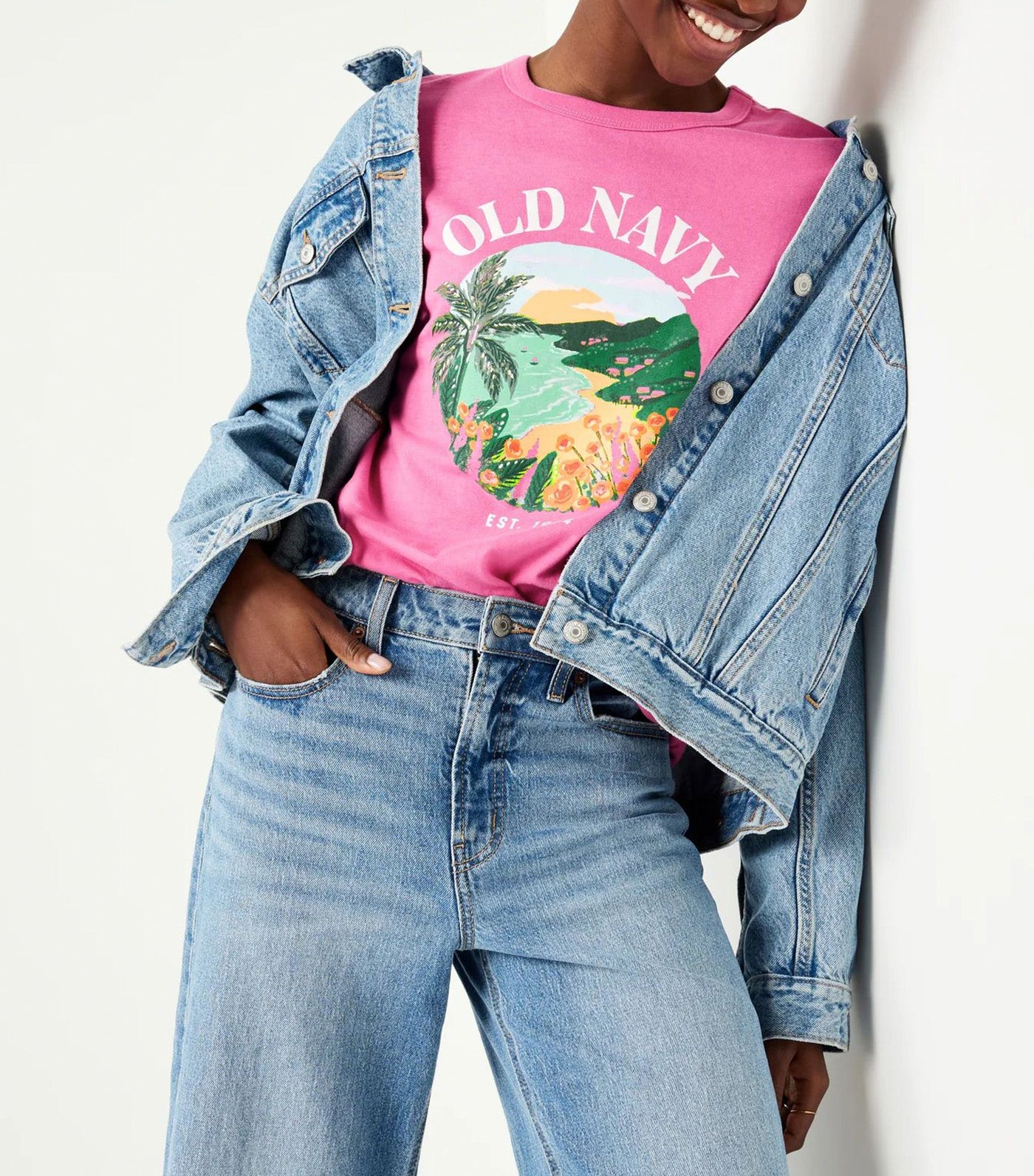 EveryWear Logo Graphic T-Shirt for Women Zinnia