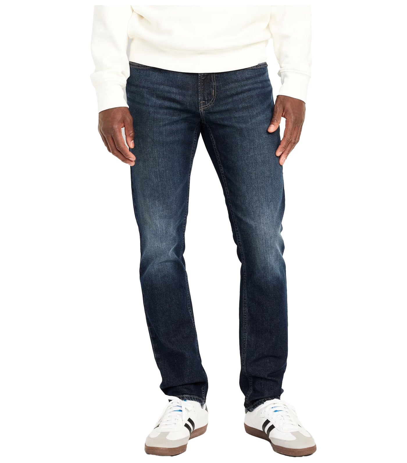 Slim Built-In Flex Jeans for Men Dark Wash