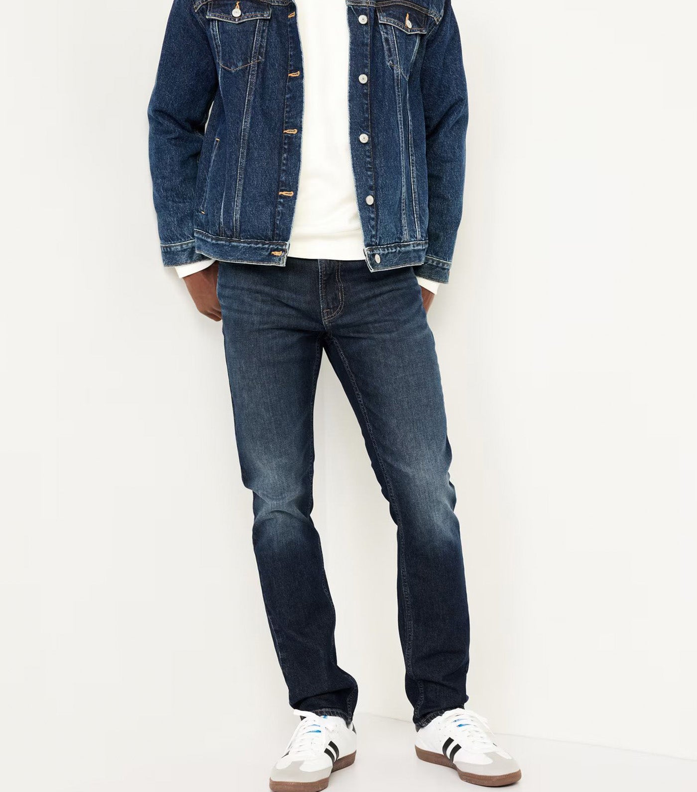 Slim Built-In Flex Jeans for Men Dark Wash