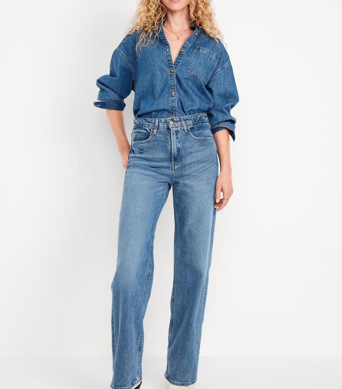 Extra High-Waisted Sky-Hi Wide-Leg Jeans Durango