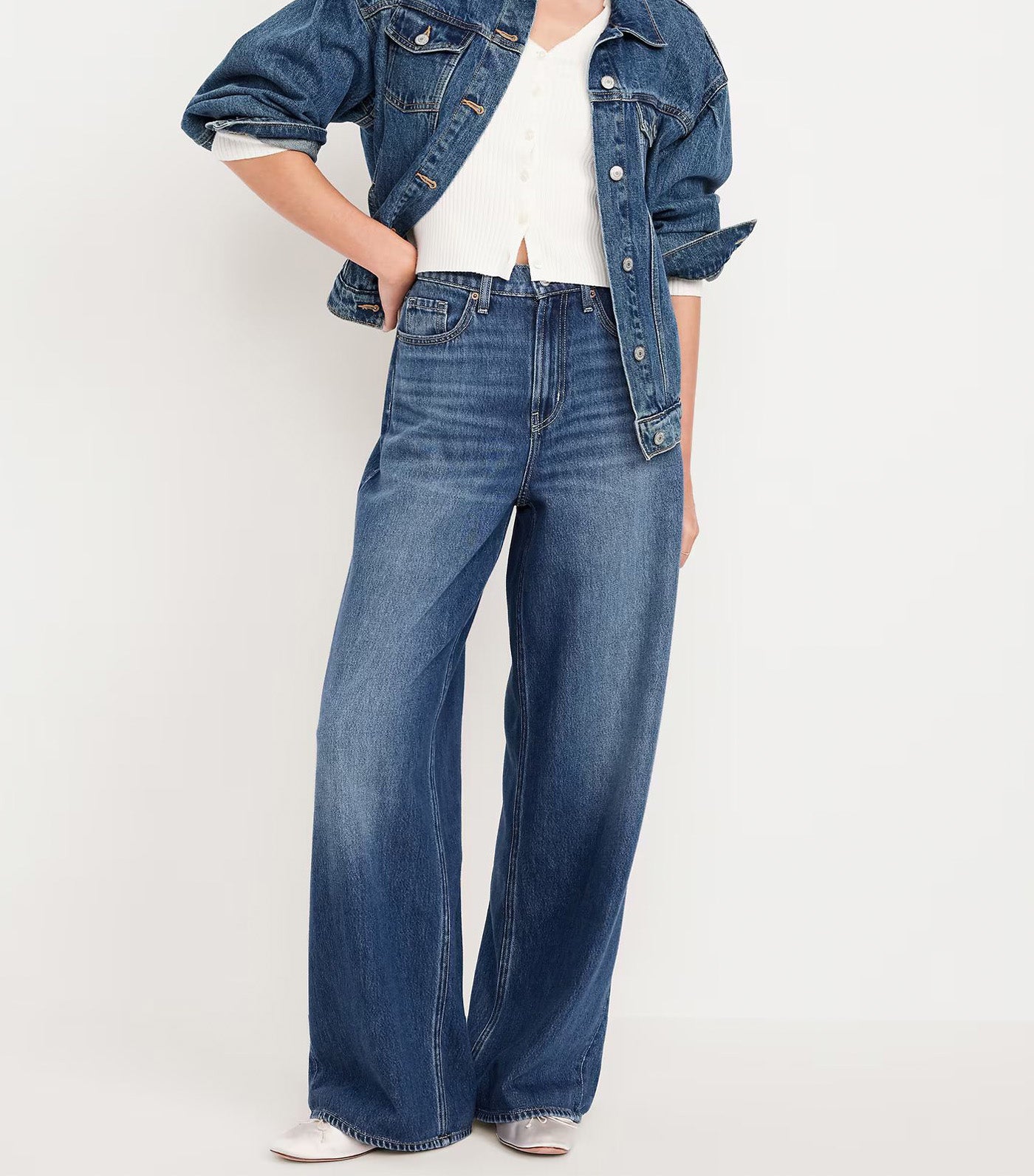 Women's High-Waisted Baggy Wide-Leg Jeans Anand