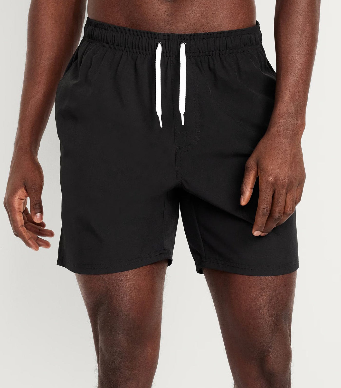 Solid Swim Trunks -- 7-inch inseam for Men Black Jack
