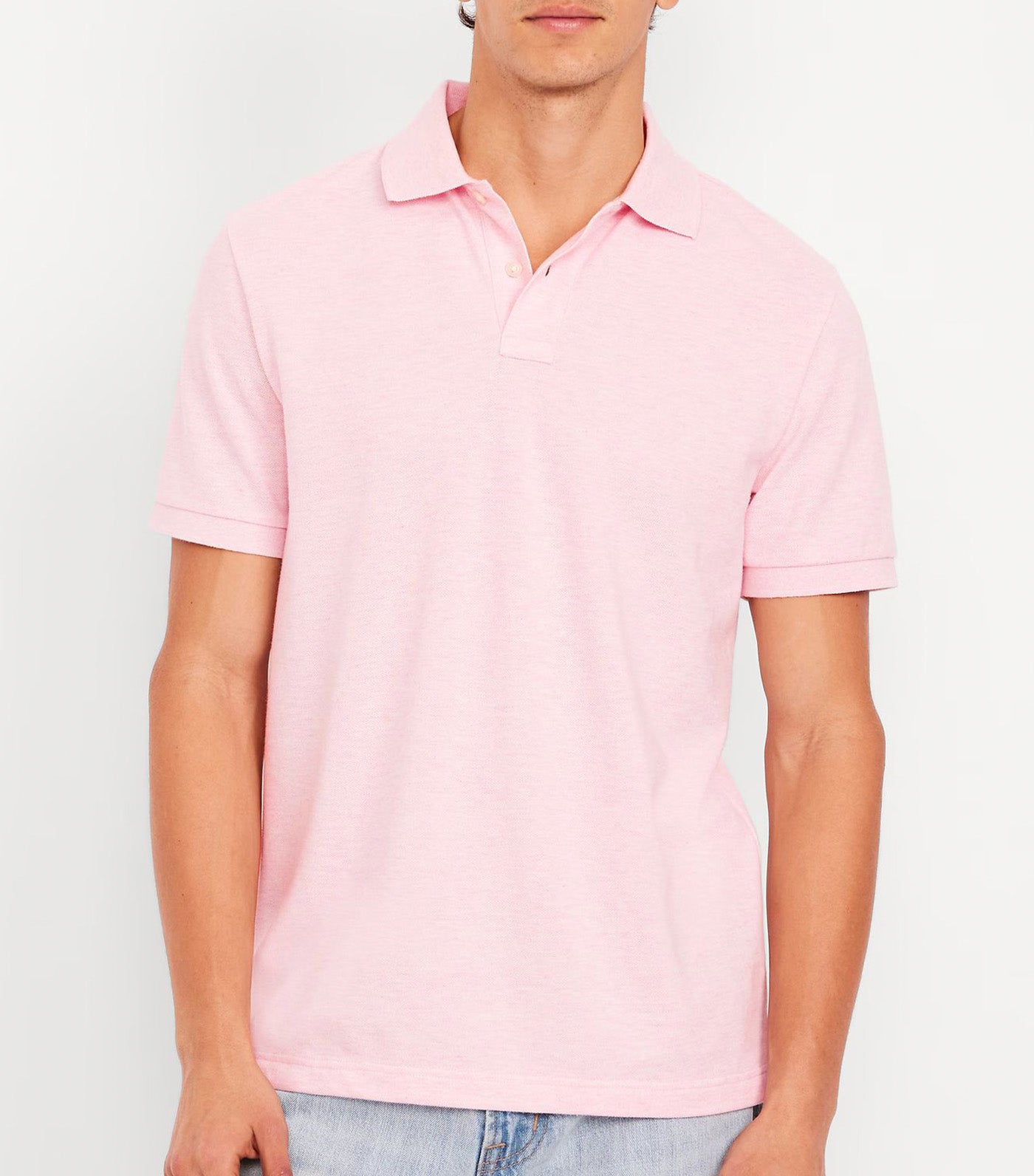 Uniform Pique Polo for Men Heather Pink