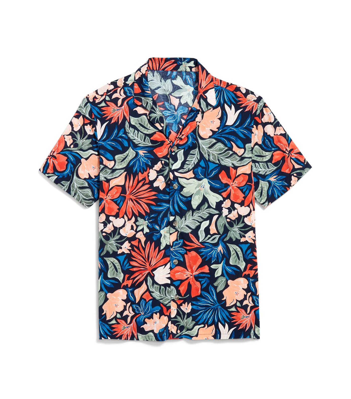 Short-Sleeve Printed Camp Shirt for Men