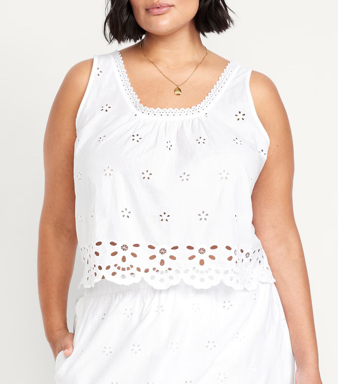Sleeveless Eyelet Top for Women