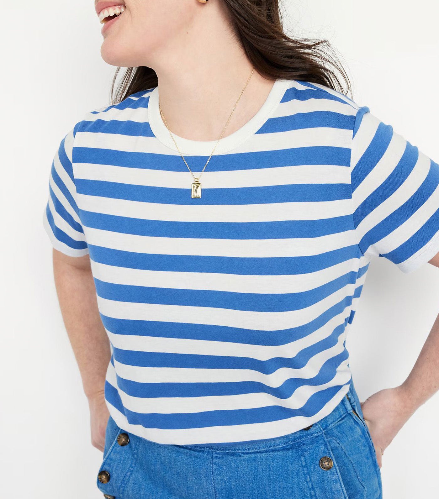 EveryWear Crew-Neck Striped T-Shirt for Women
