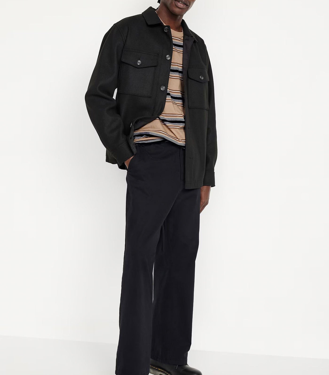 Crew-Neck Striped T-Shirt for Men Neutral Stripe