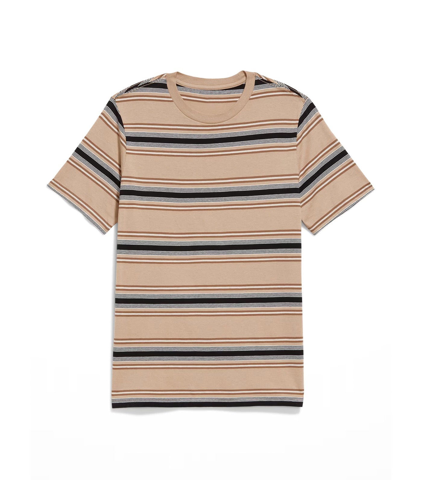 Crew-Neck Striped T-Shirt for Men Neutral Stripe