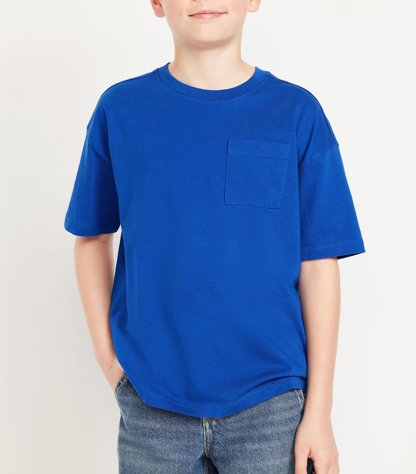Oversized Short-Sleeve Pocket T-Shirt for Boys