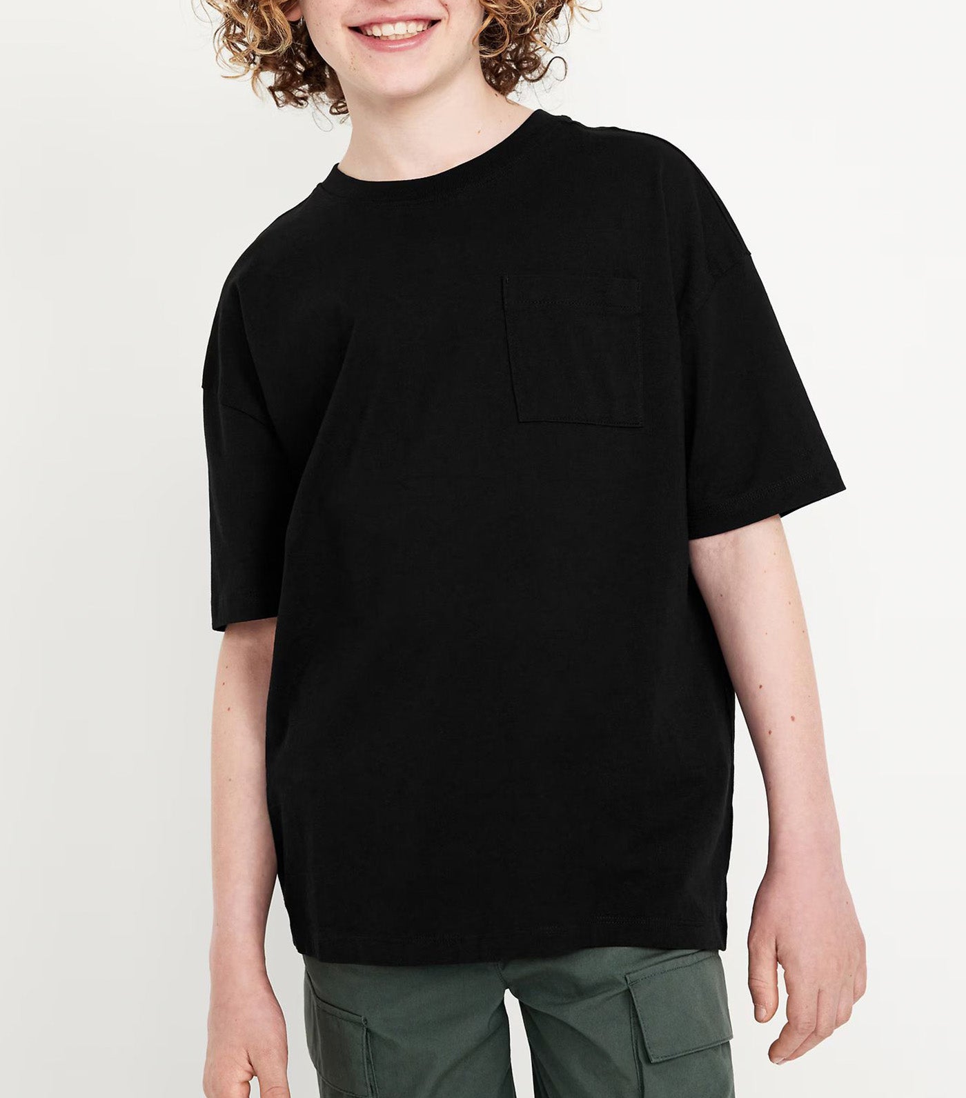 Oversized Short-Sleeve Pocket T-Shirt for Boys