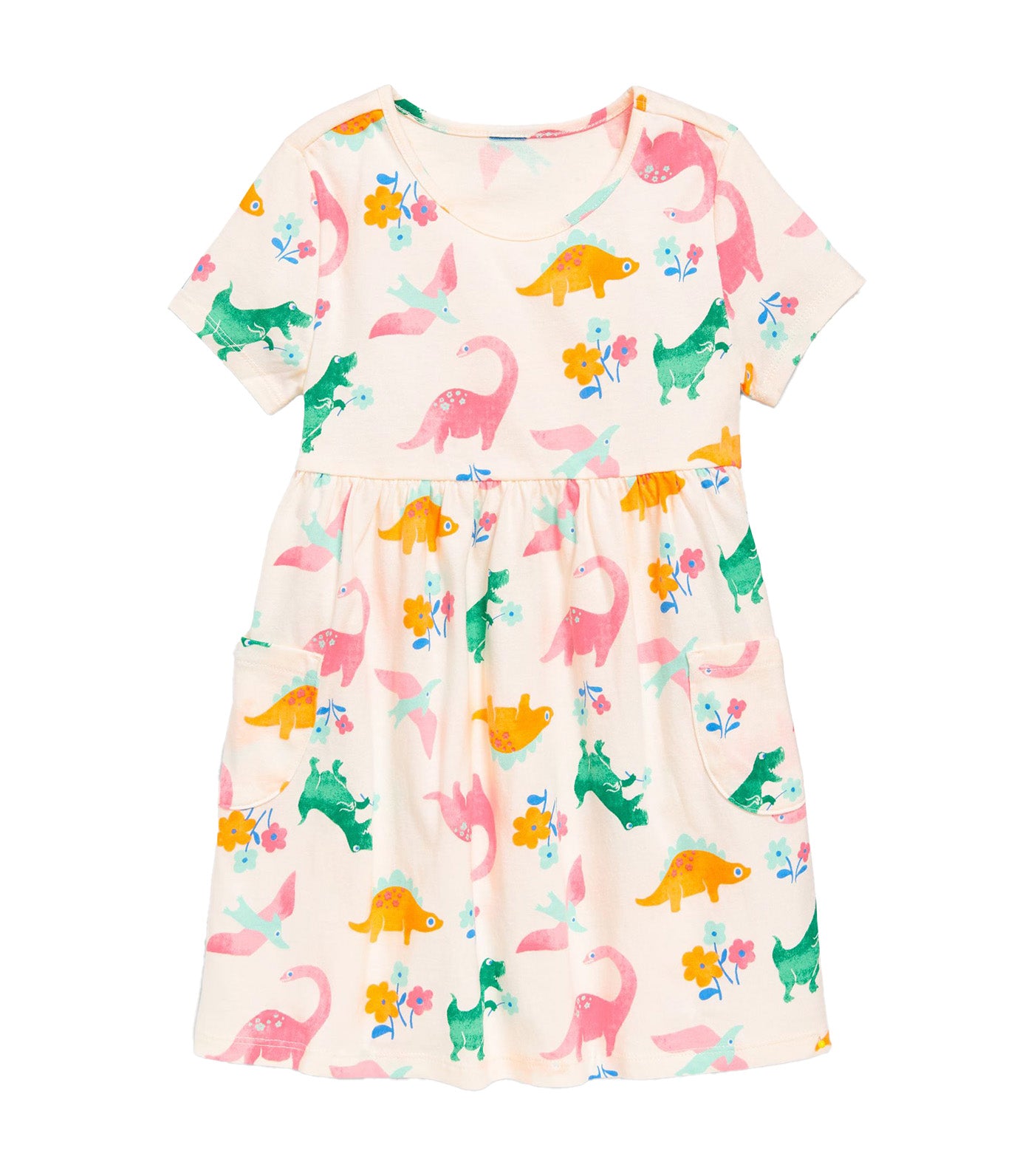 Printed Jersey-Knit Short-Sleeve Dress for Toddler Girls