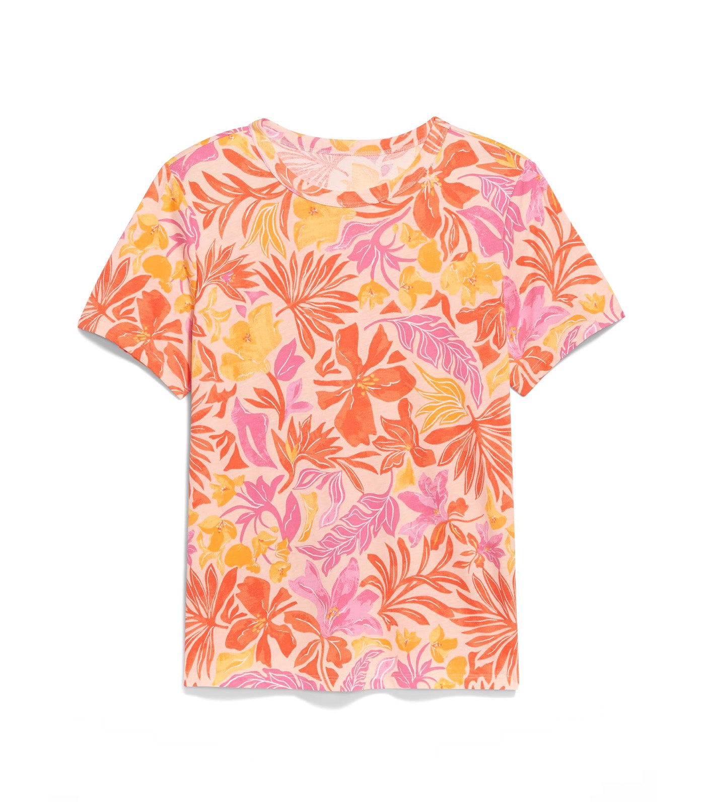 EveryWear Crew-Neck T-Shirt for Women Big Flower