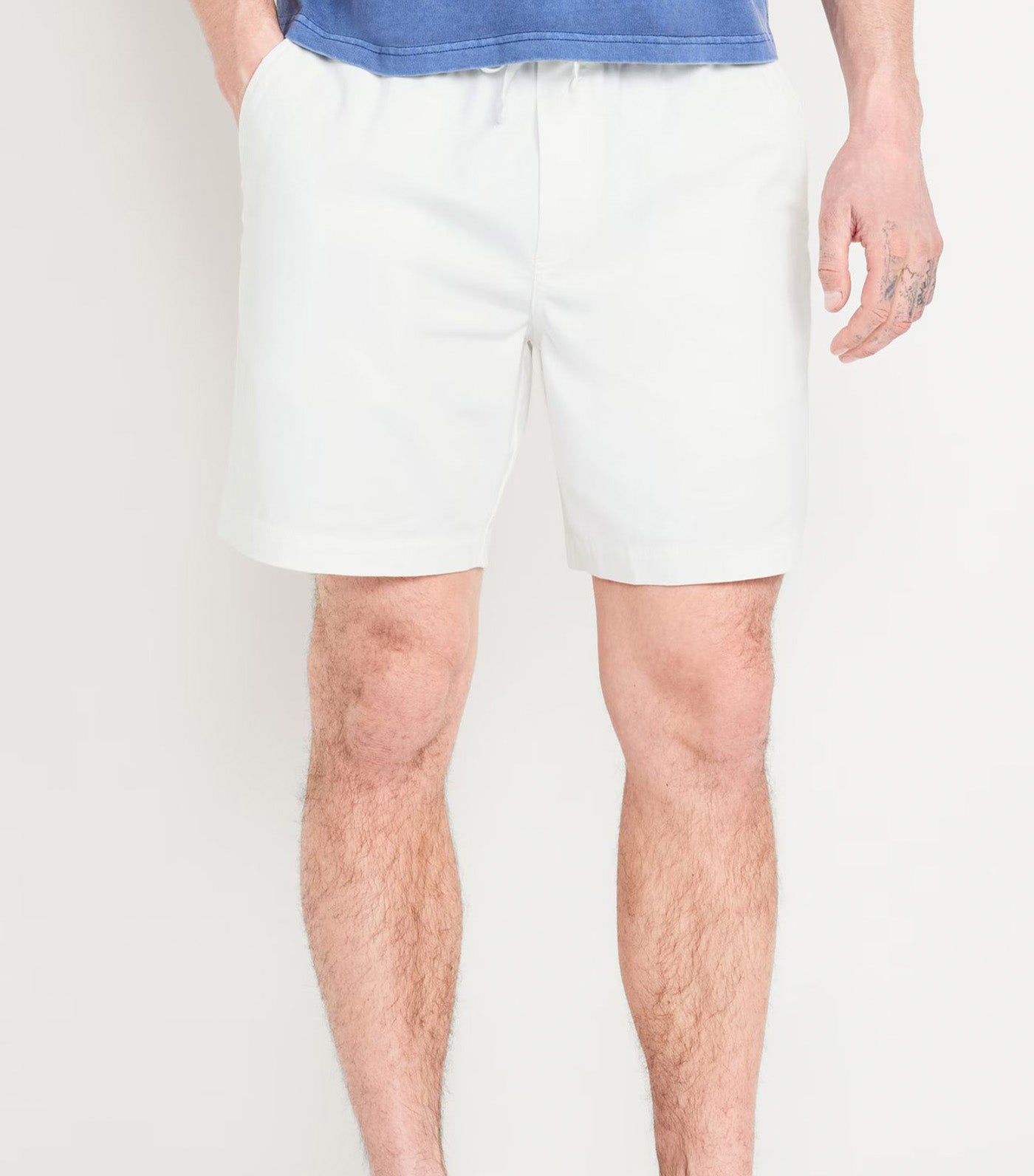 Men's Twill Jogger Shorts -- 7-inch inseam Calla Lily 451