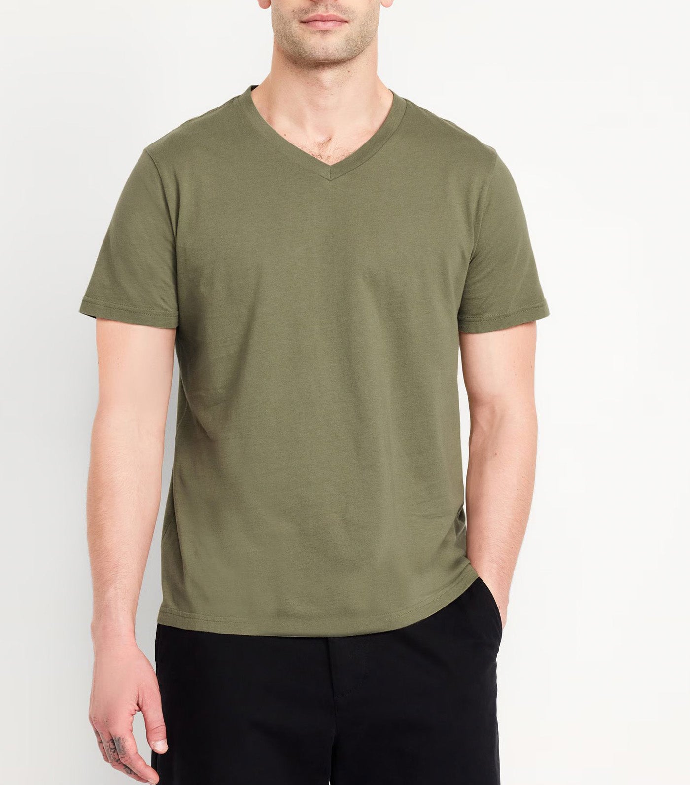 V-Neck T-Shirt for Men Bare Ground