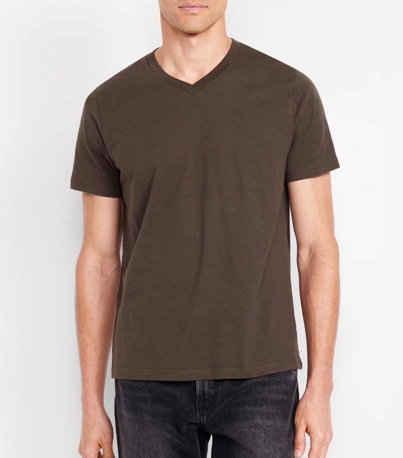 V-Neck T-Shirt for Men Glacial Stone