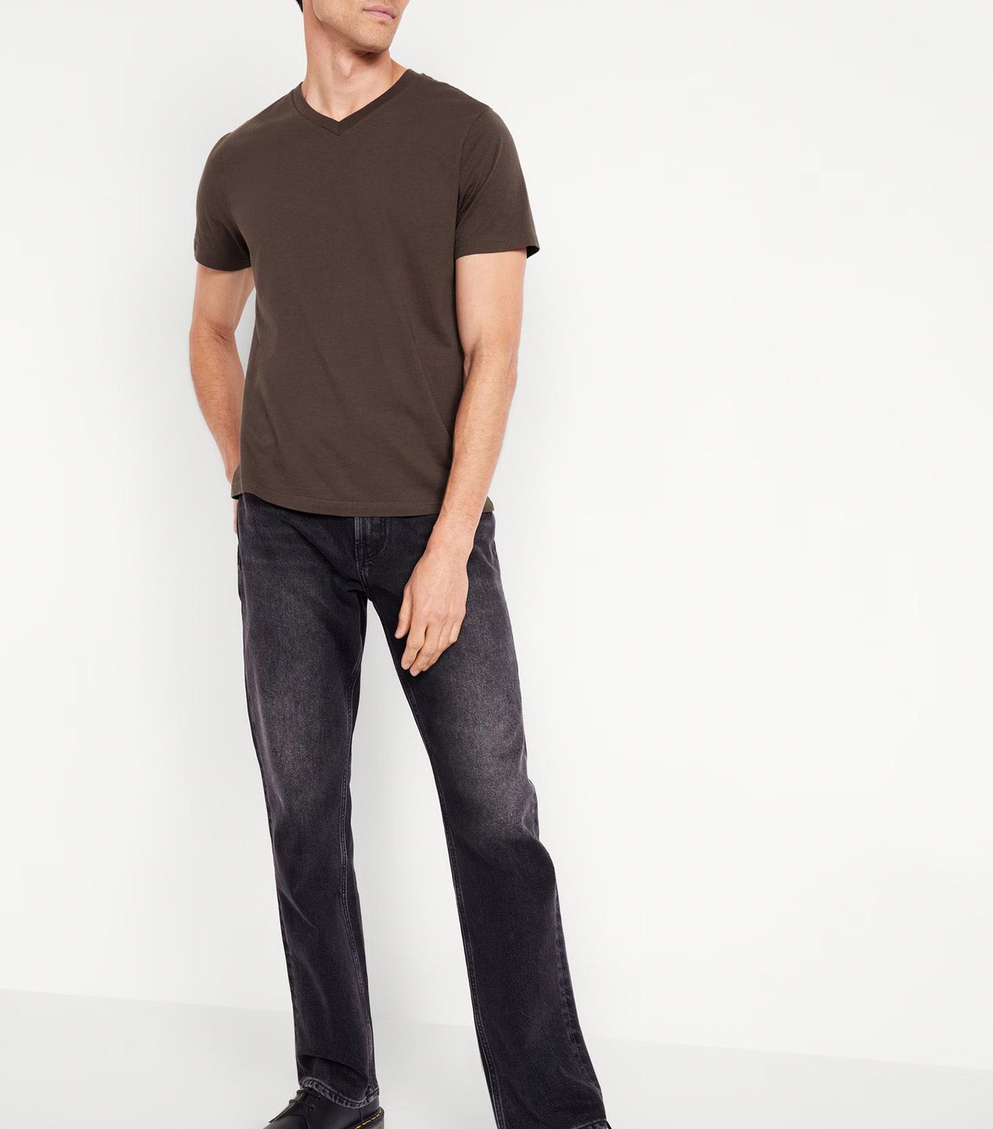 V-Neck T-Shirt for Men Glacial Stone