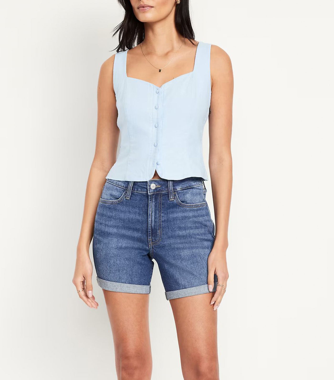 High-Waisted Wow Jean Shorts - 5in Inseam for Women New Moon