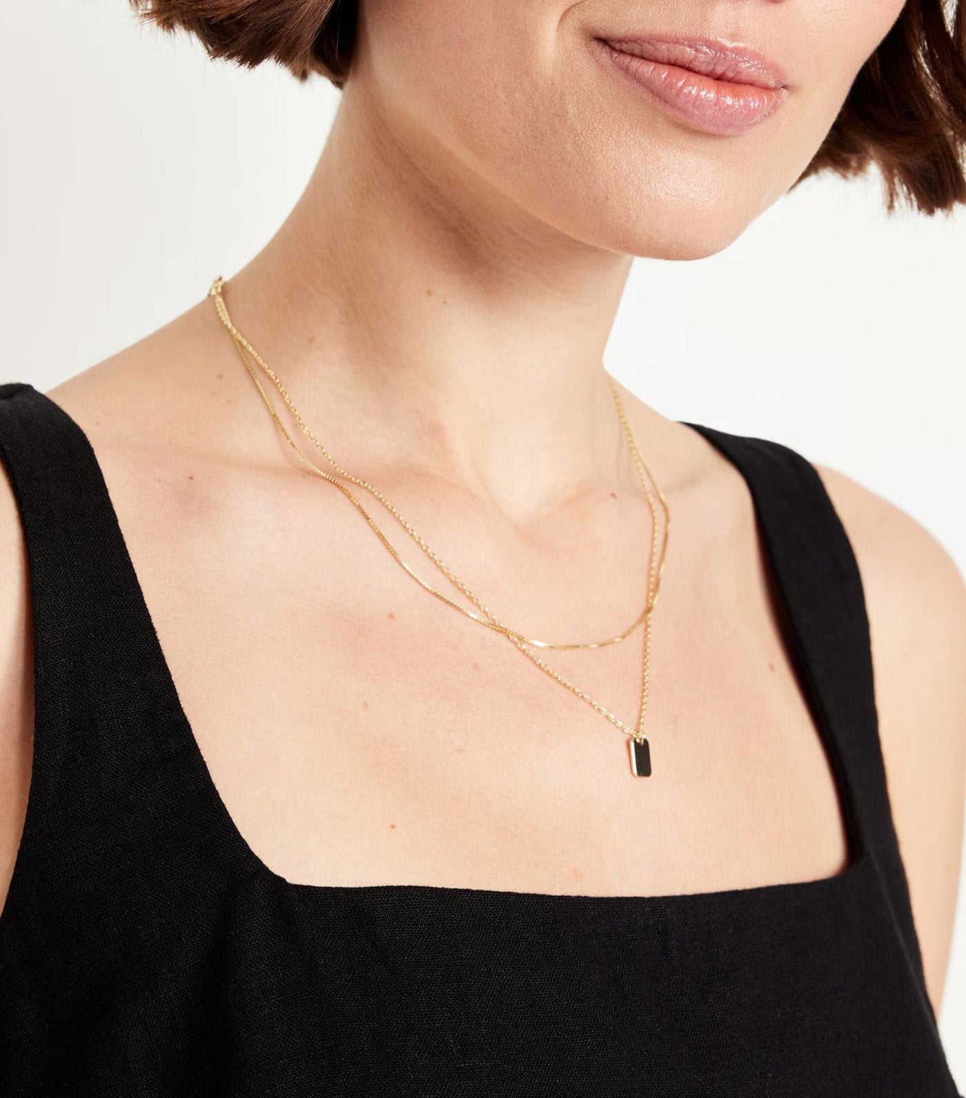 Square-Neck Linen-Blend Crop Tank Top for Women