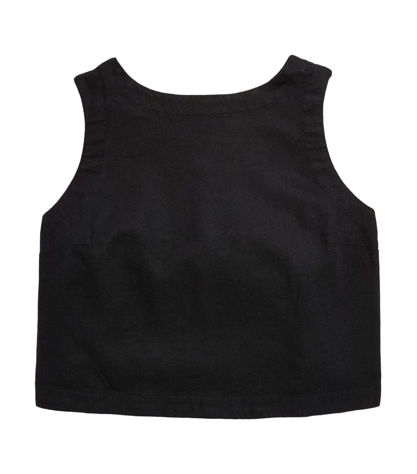 High-Neck Button-Back Top for Women Black Jack